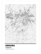 Ankara Haritası - Art Print